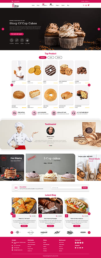 Bakery Delight OpenCart 4 Theme